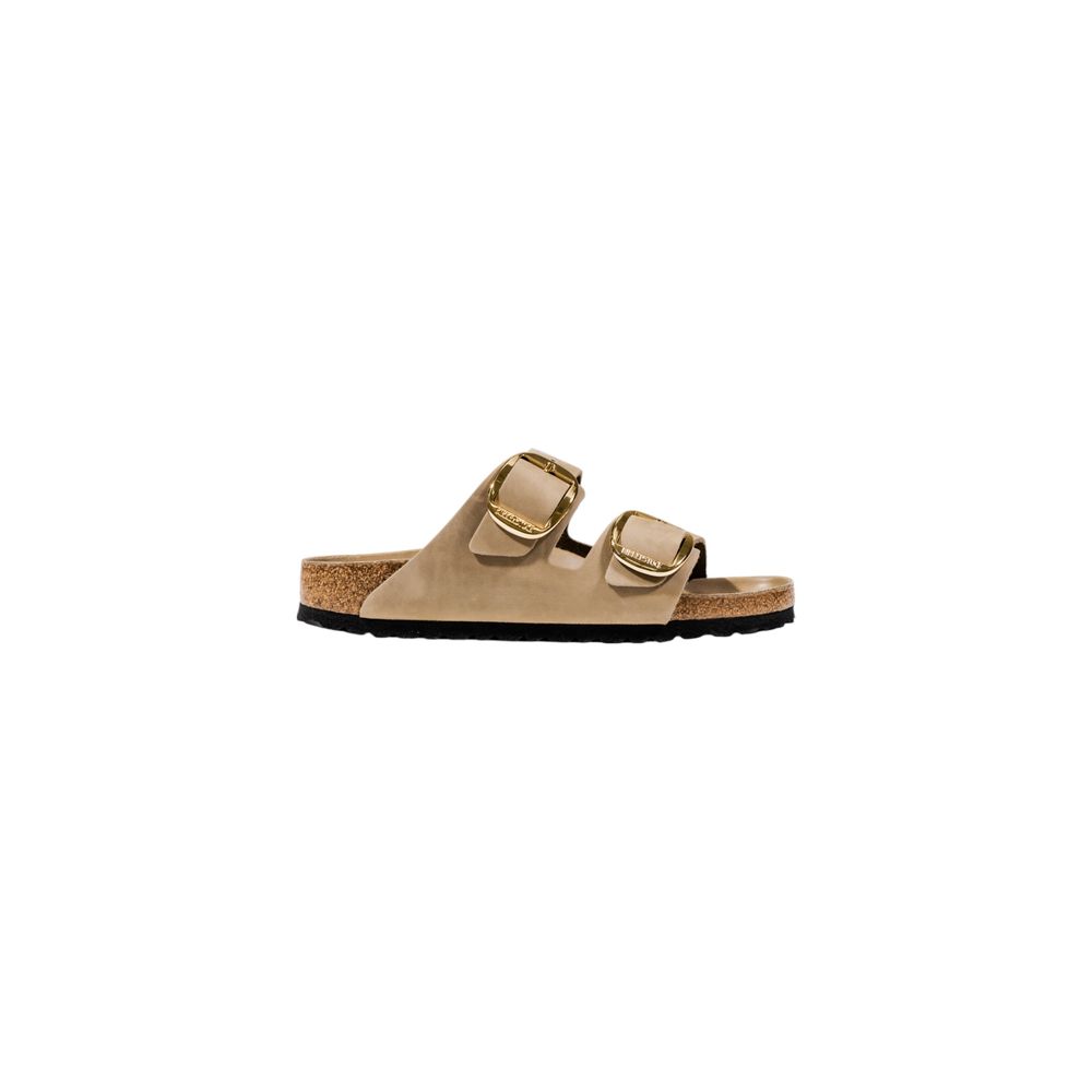 Birkenstock Beige Leather Flat Sandals | Regal Royce