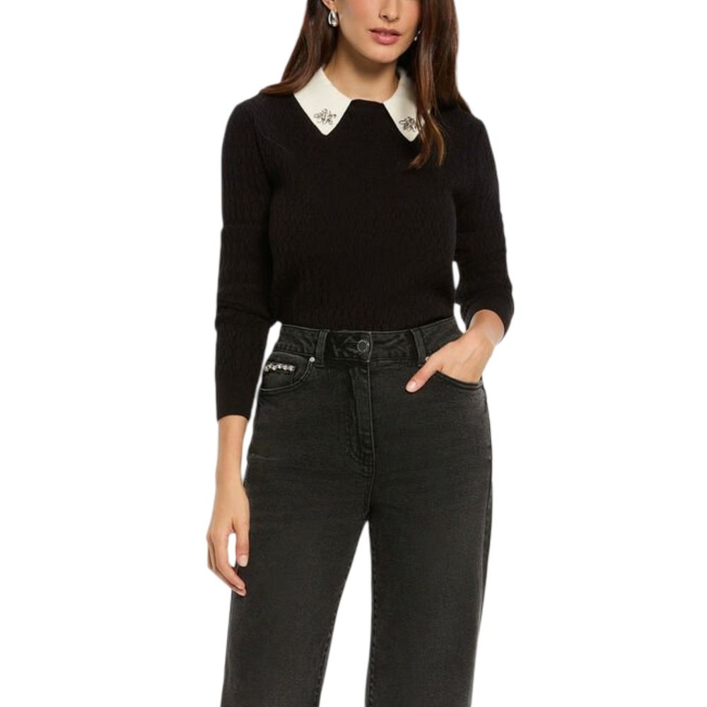 Morgan De Toi Black Viscose Sweatshirt | Regal Royce