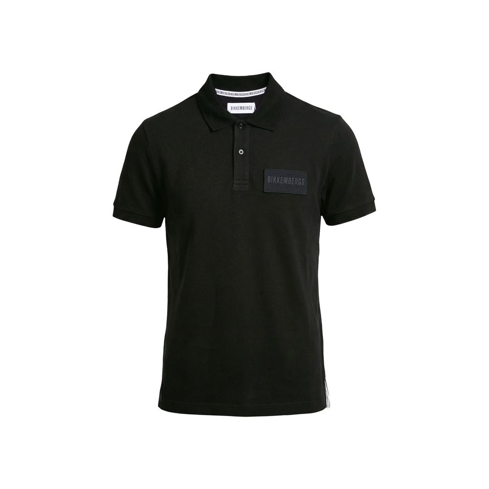 Bikkembergs Black Cotton Polo Shirt | Regal Royce