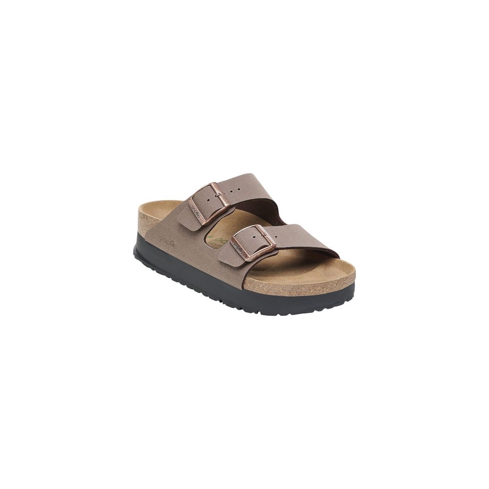 Birkenstock Brown Synthetic Platform Sandals | Regal Royce