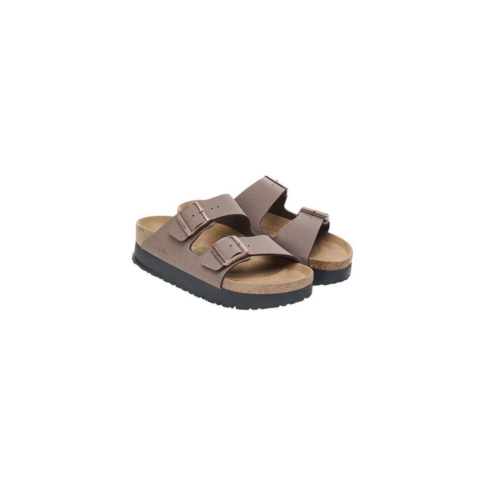 Birkenstock Brown Synthetic Platform Sandals | Regal Royce