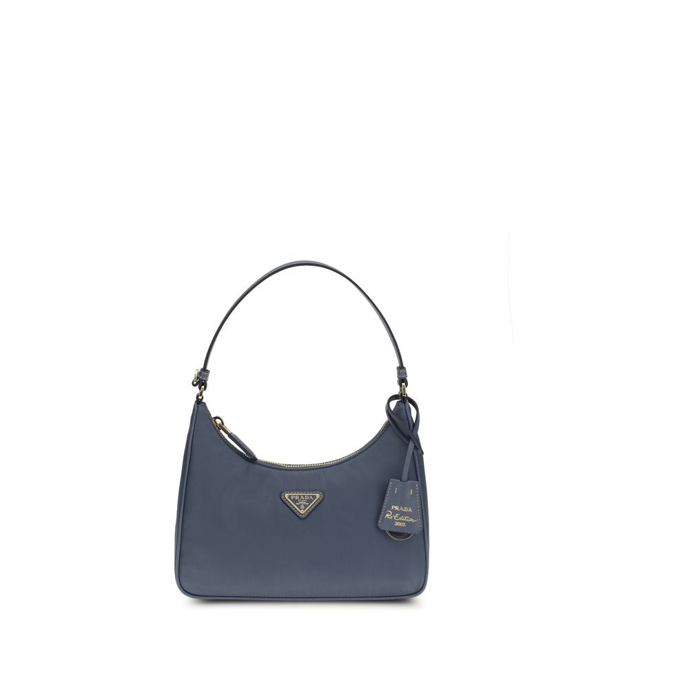 Prada Blue Recycled Polyamide Shoulder Bag | Regal Royce