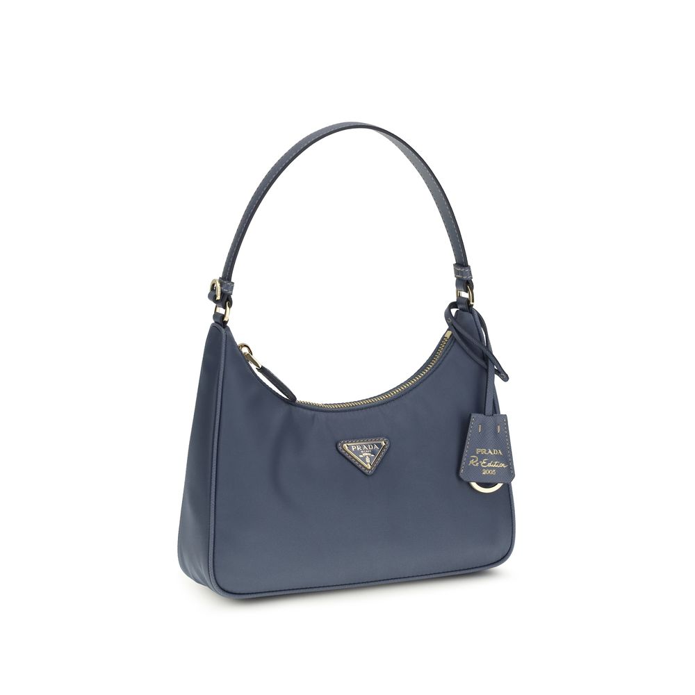 Prada Blue Recycled Polyamide Shoulder Bag | Regal Royce