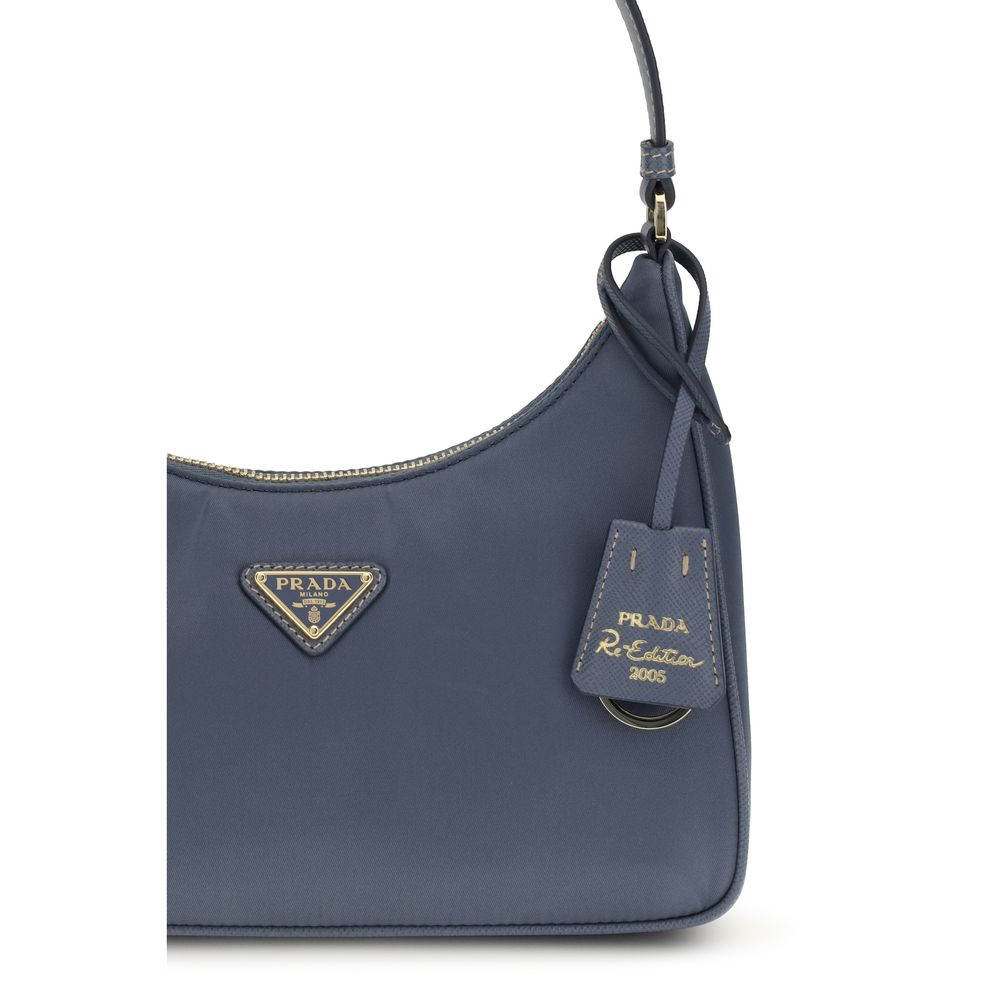 Prada Blue Recycled Polyamide Shoulder Bag | Regal Royce