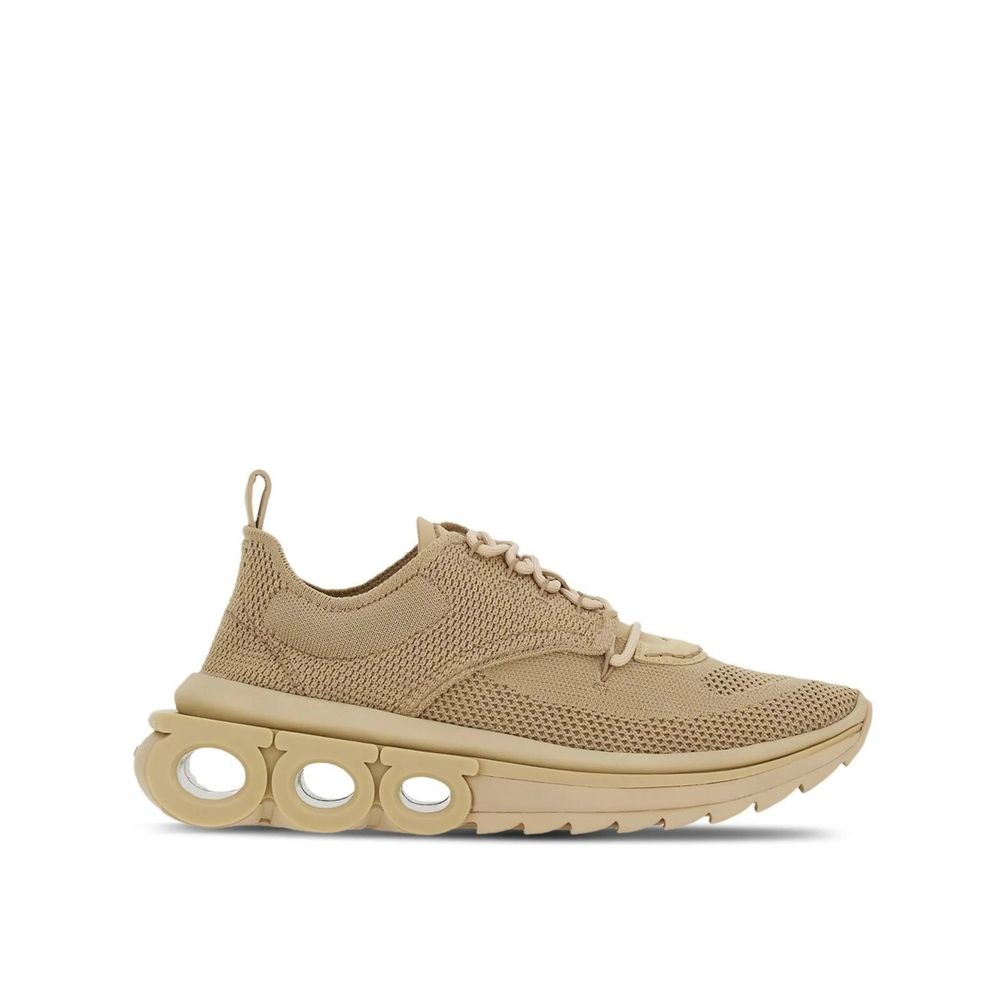 Salvatore Ferragamo Beige Fabric Athletic Sneakers | Regal Royce