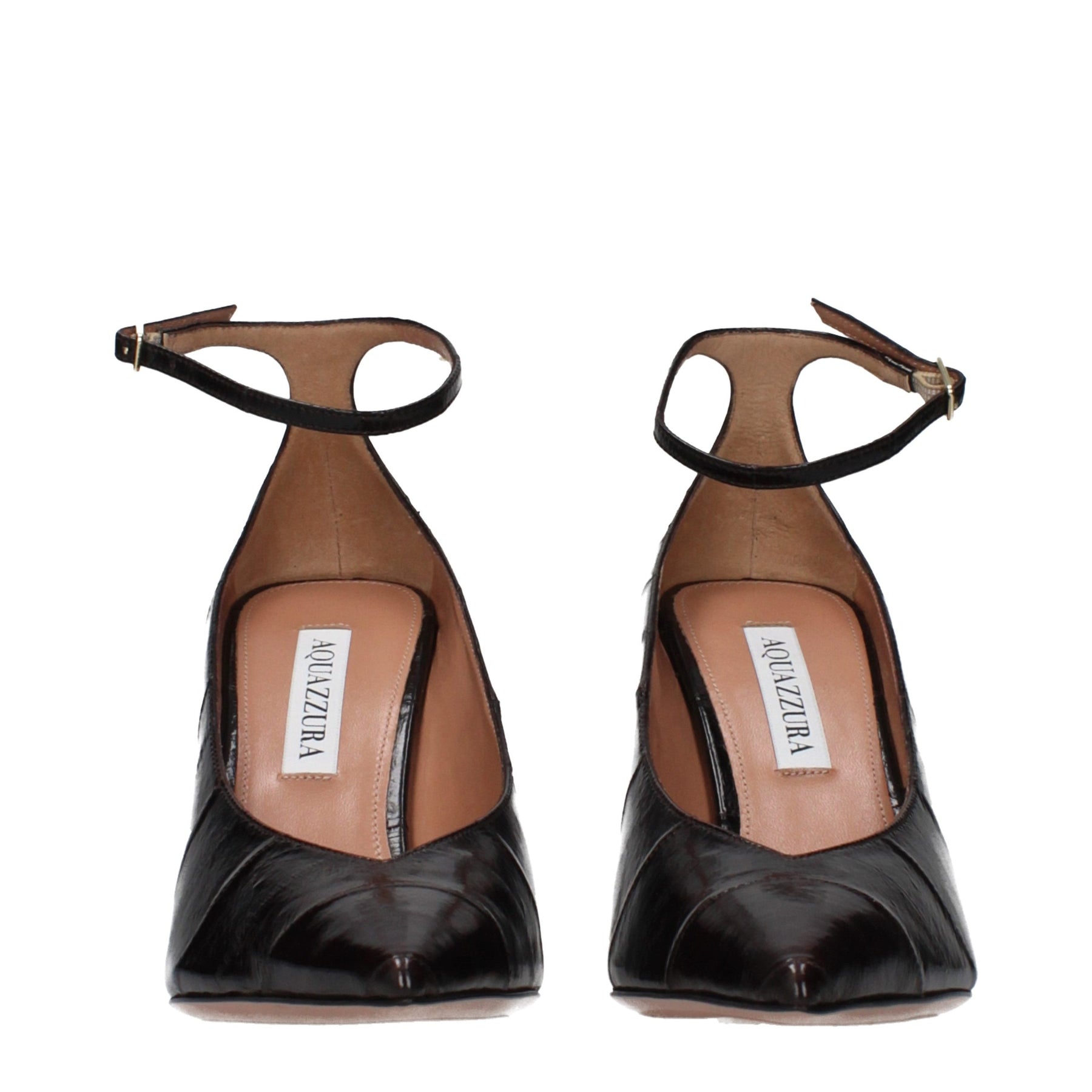 Aquazzura Brown Leather High Heel Pumps | Regal Royce