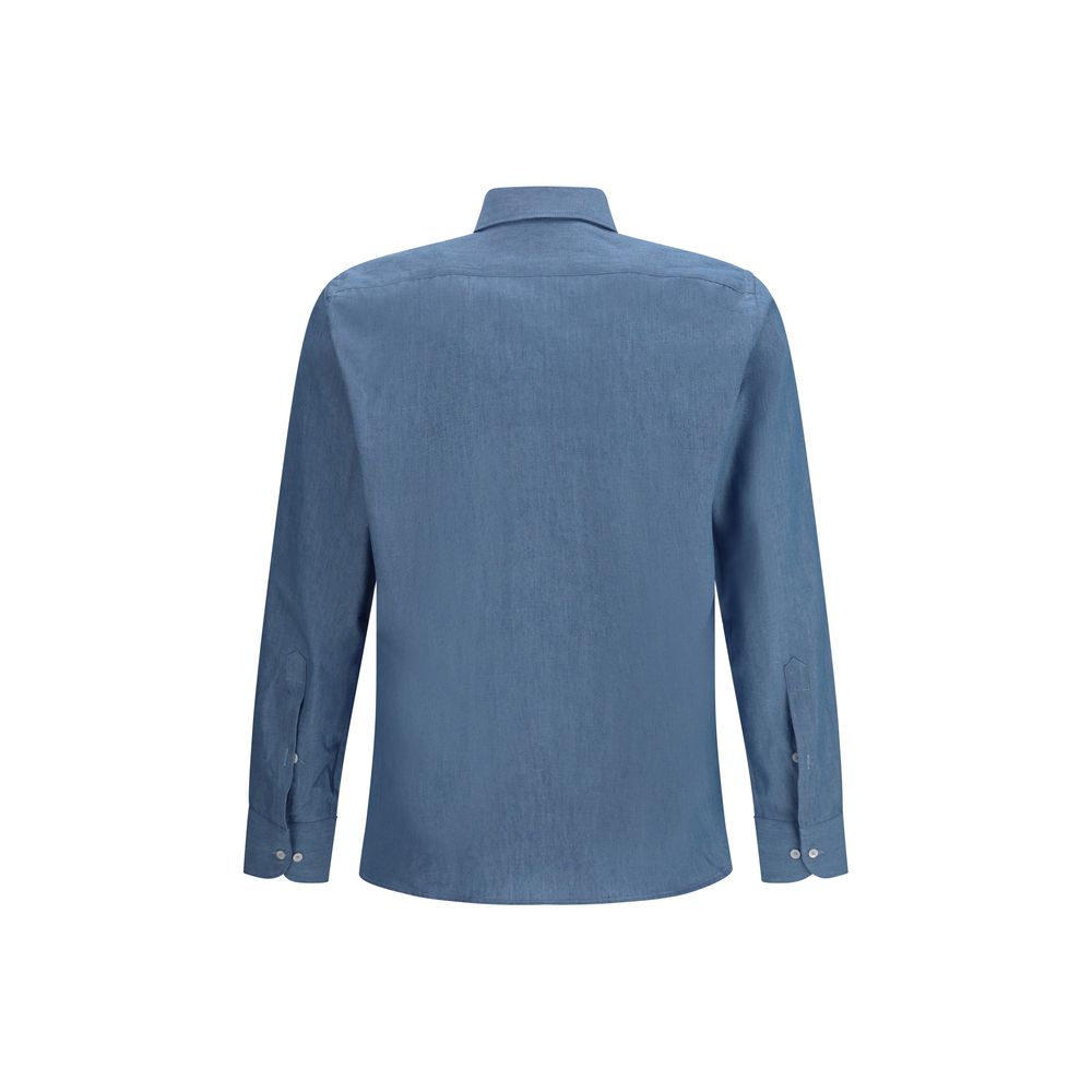 Brooksfield Blue Cotton Shirt | Regal Royce
