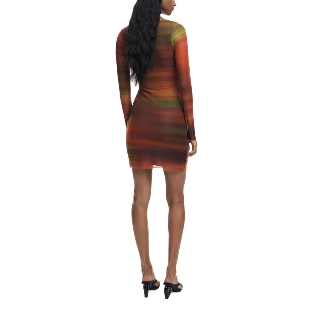 Desigual Orange Polyester Short Dress | Regal Royce