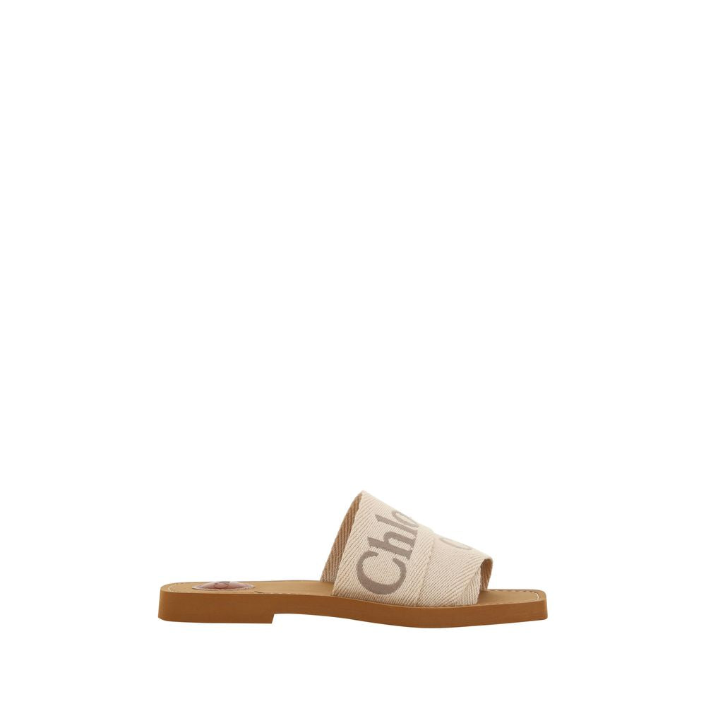 Chloé Multicolor Cotton Flat Sandals | Regal Royce