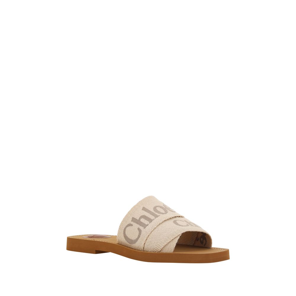 Chloé Multicolor Cotton Flat Sandals | Regal Royce