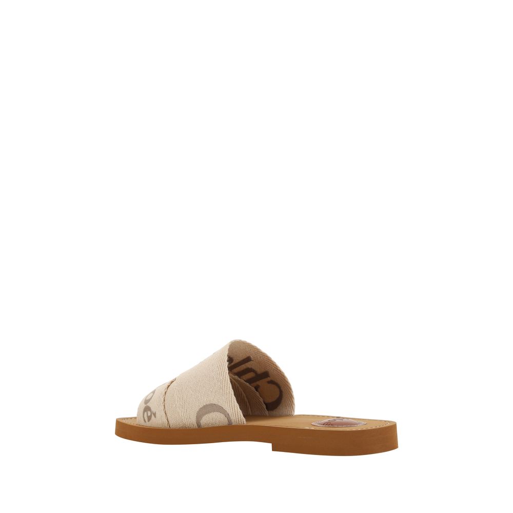 Chloé Multicolor Cotton Flat Sandals | Regal Royce