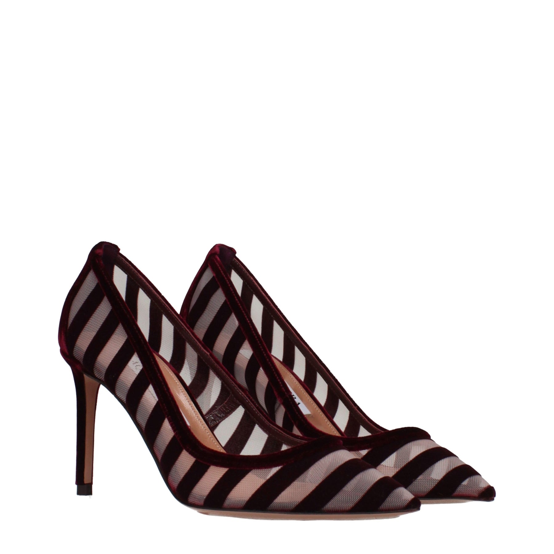 Aquazzura Transparent Velvet Mid Heel Pumps | Regal Royce