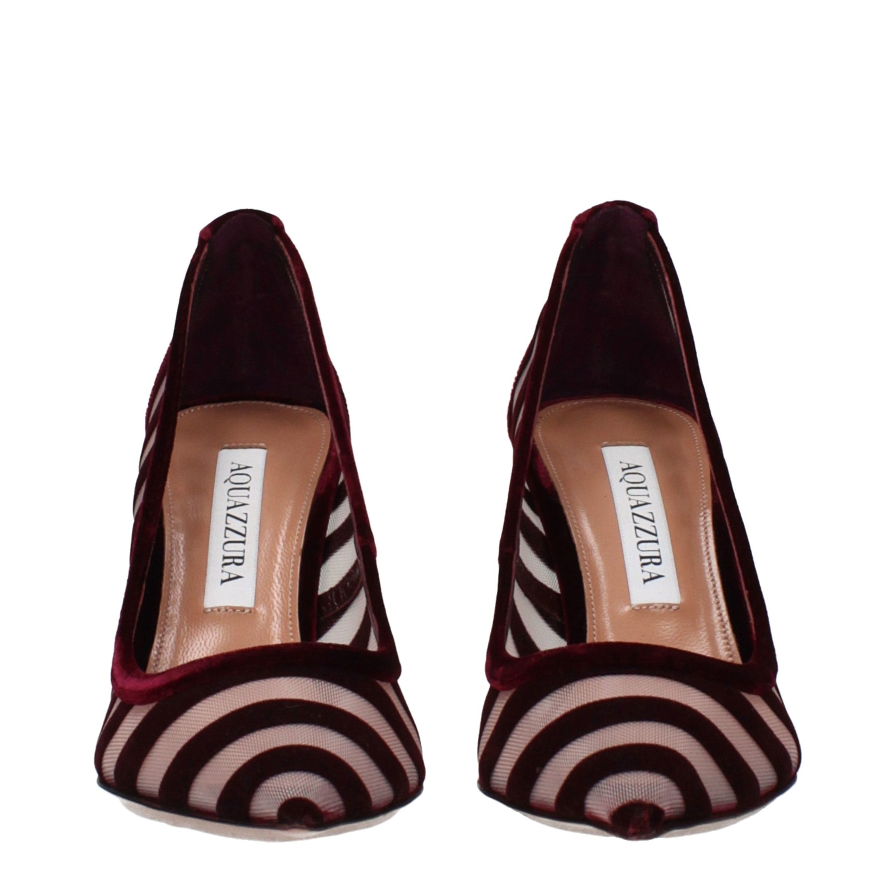 Aquazzura Transparent Velvet Mid Heel Pumps | Regal Royce