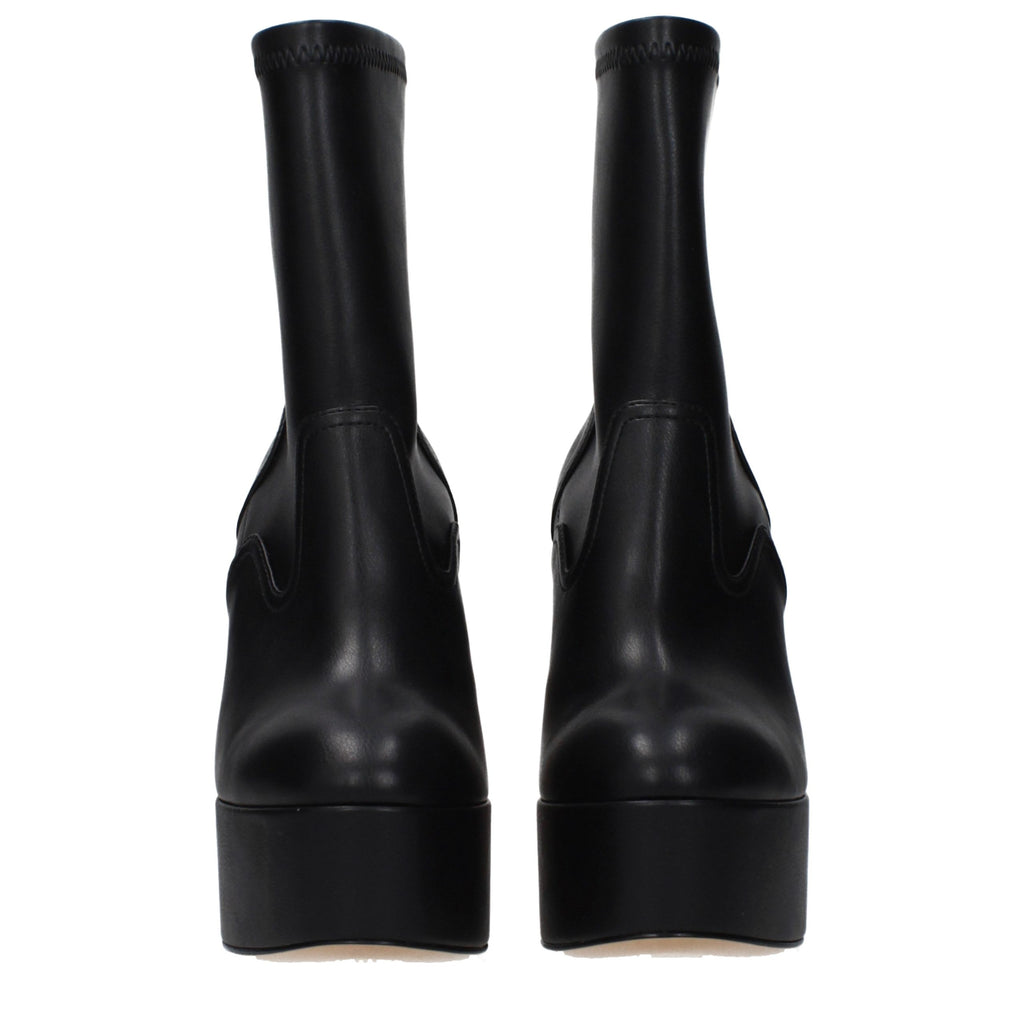 Casadei Black Leather Ankle Boots