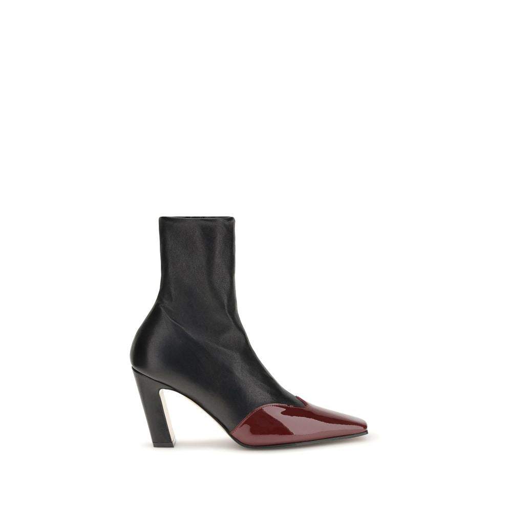 Khaite Black Leather Ankle Boots | Regal Royce