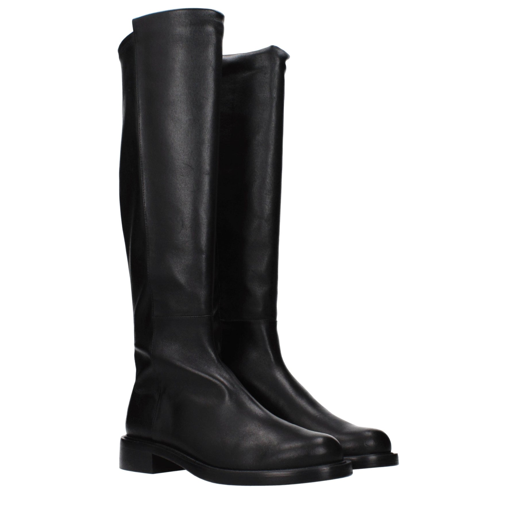 Stuart Weitzman Black Leather Over The Knee | Regal Royce