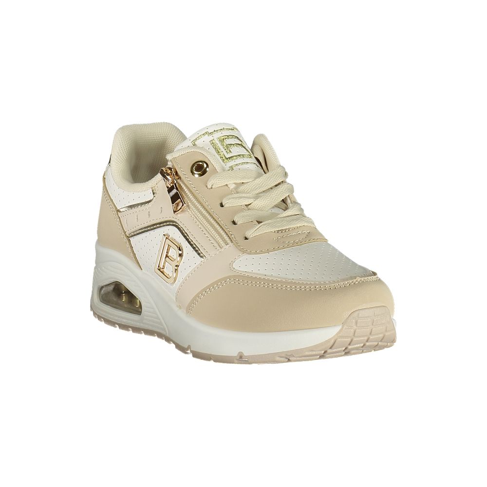 Laura Biagiotti Beige Polyurethane Women Sneaker | Regal Royce