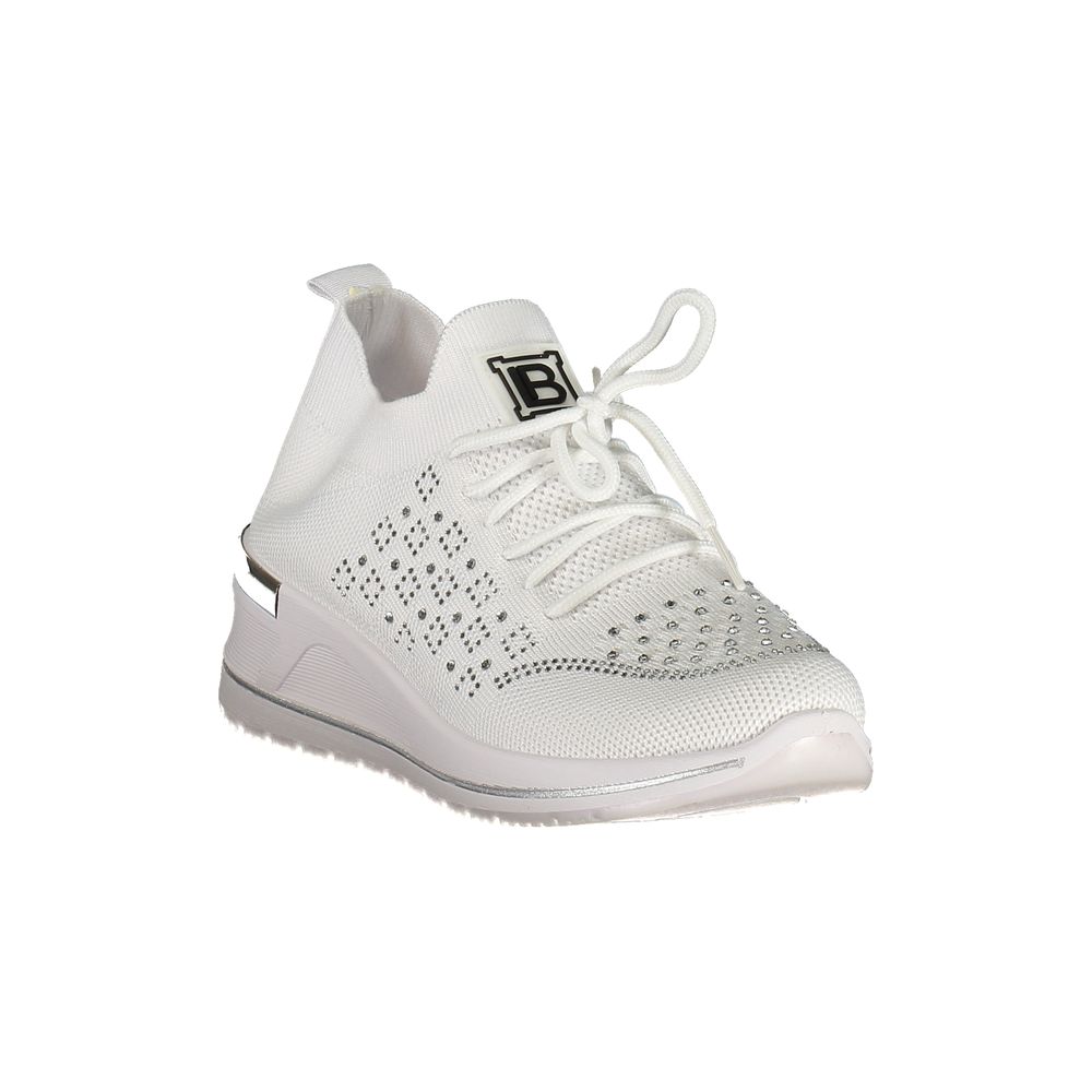 Laura Biagiotti Bianco Polyester Women Sneaker | Regal Royce