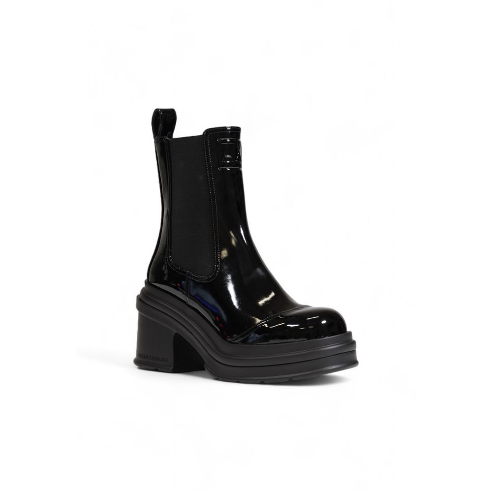 Armani Exchange Black Polyester Ankle Boots | Regal Royce