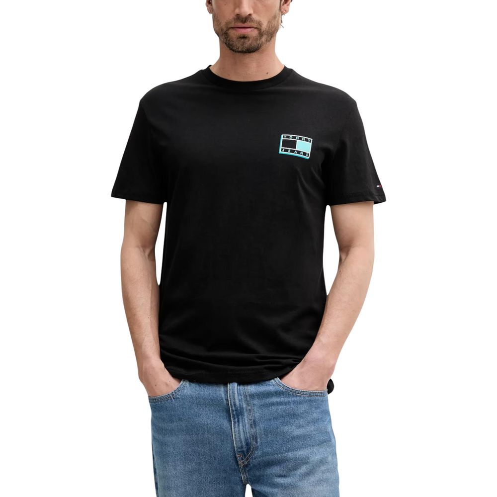 Tommy Hilfiger Jeans Black Recycled Cotton T-Shirt