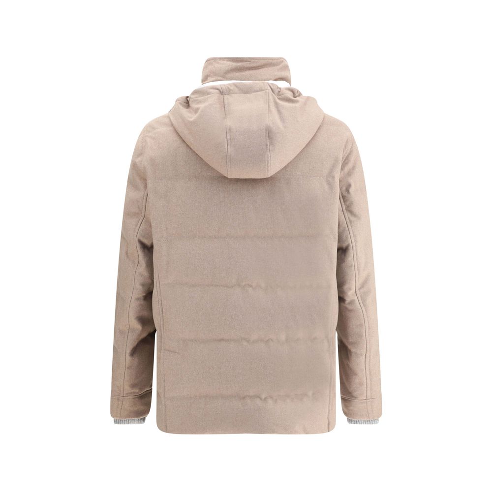 Brunello Cucinelli Beige Cashmere Full-Length Jacket | Regal Royce