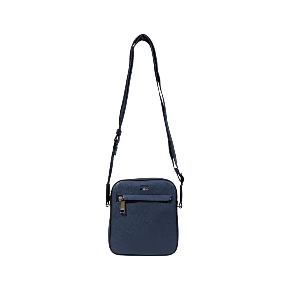 Hugo Boss Blue Recycled Polyurethane Messenger Bag | Regal Royce