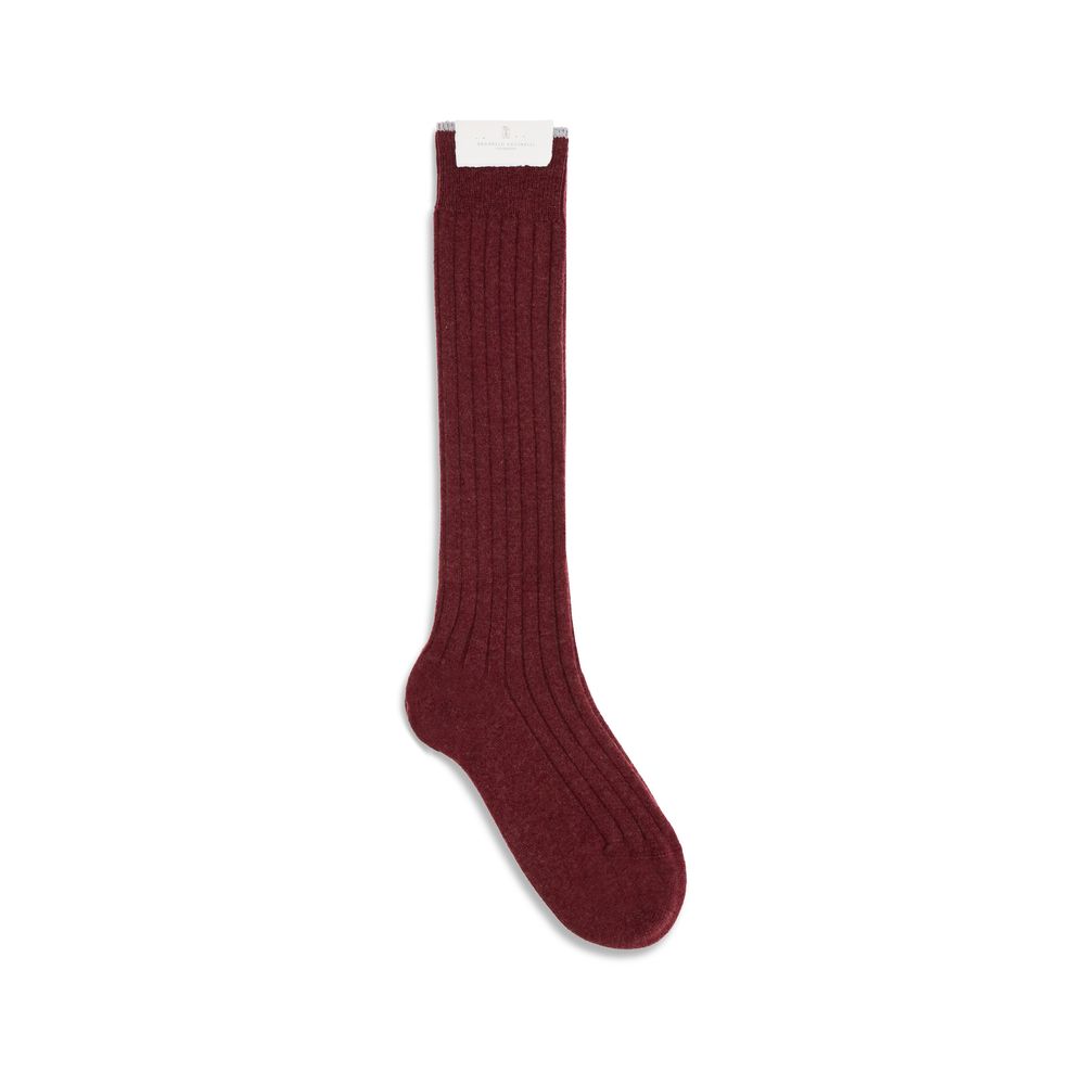 Brunello Cucinelli Bordeaux Cashmere Socks | Regal Royce