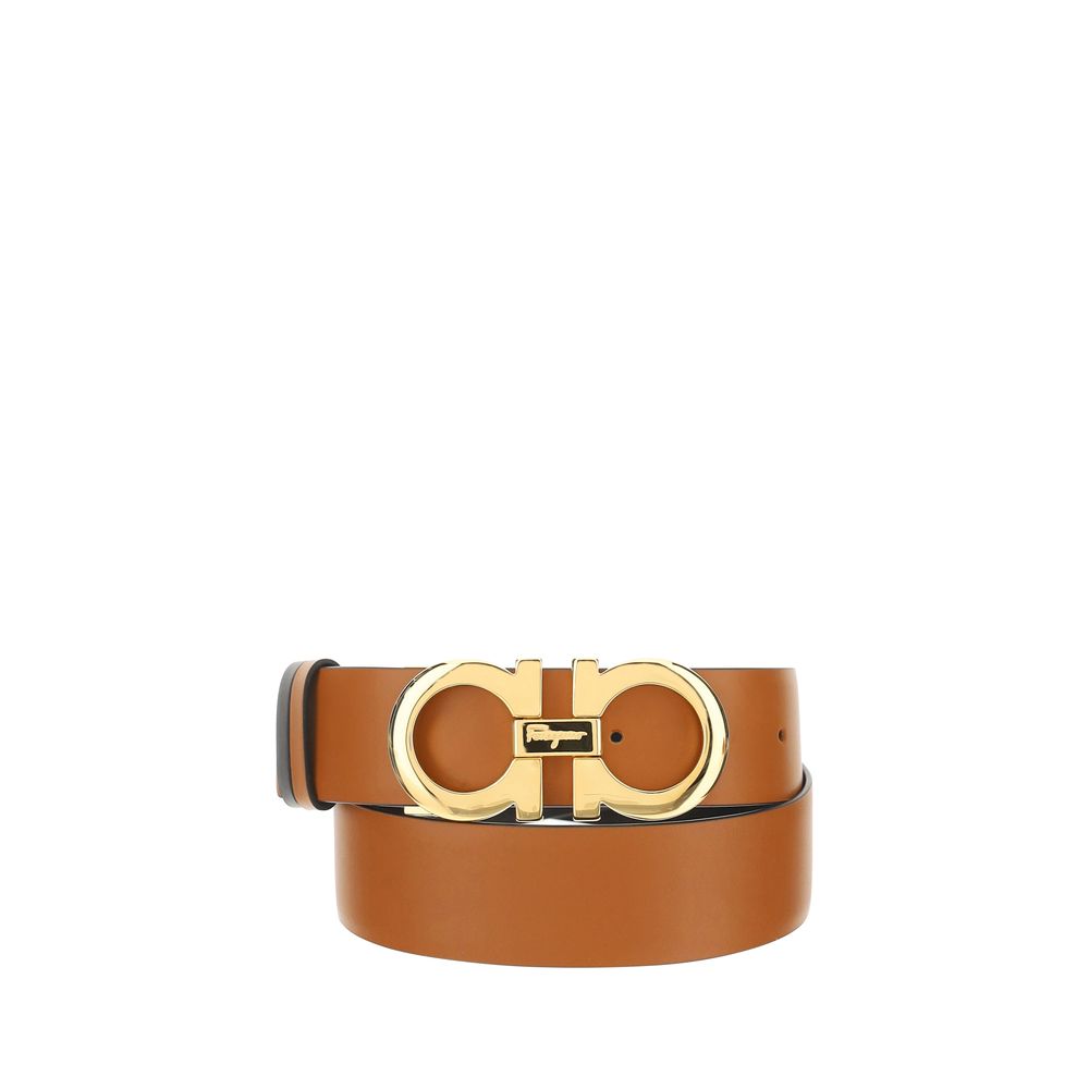 Ferragamo Brown Calf Leather Bos Taurus Regular Belt | Regal Royce