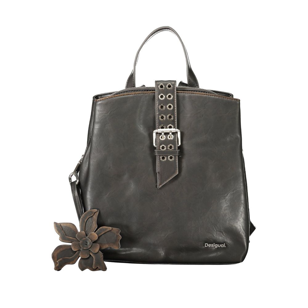 Desigual Black Polyethylene Backpack | Regal Royce