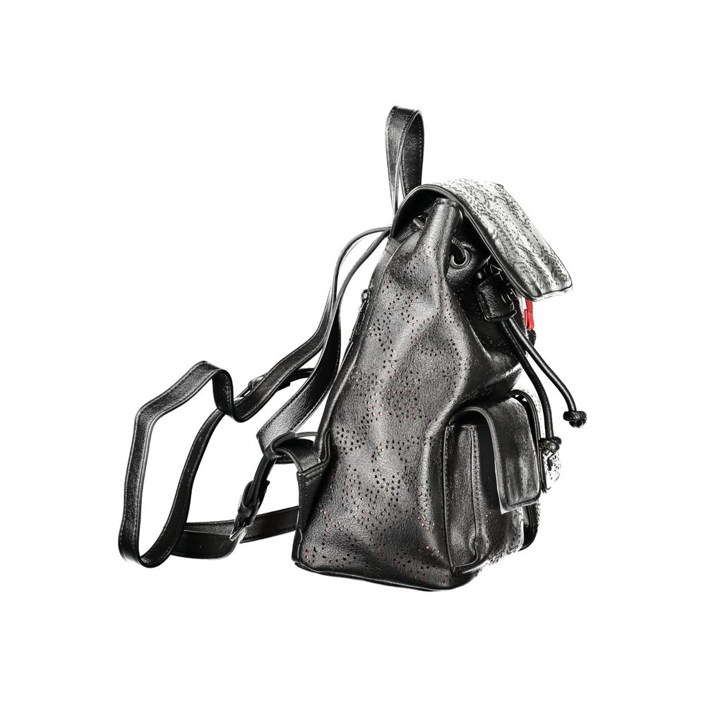 Desigual Black Polyurethane Women's Mini Backpack | Regal Royce