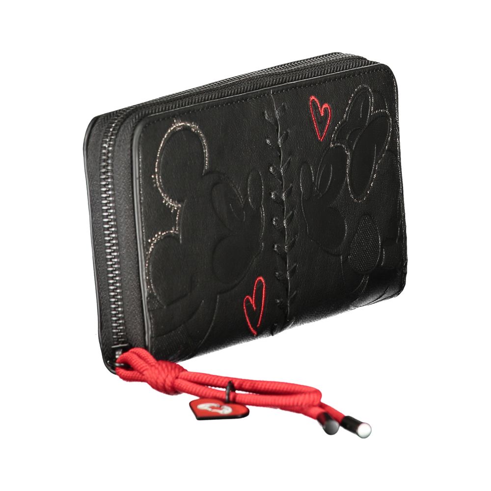 Desigual Black Polyurethane Women Wallet | Regal Royce
