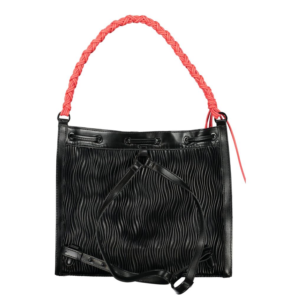 Desigual Black Polyurethane Women Backpack | Regal Royce