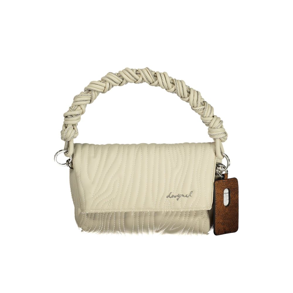 Desigual Ecru Polyurethane Women's Handbag | Regal Royce