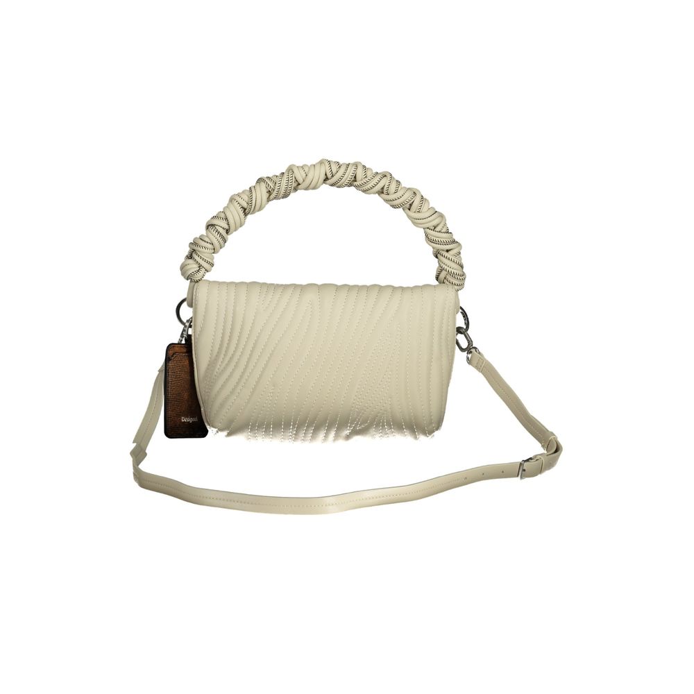Desigual Ecru Polyurethane Women's Handbag | Regal Royce