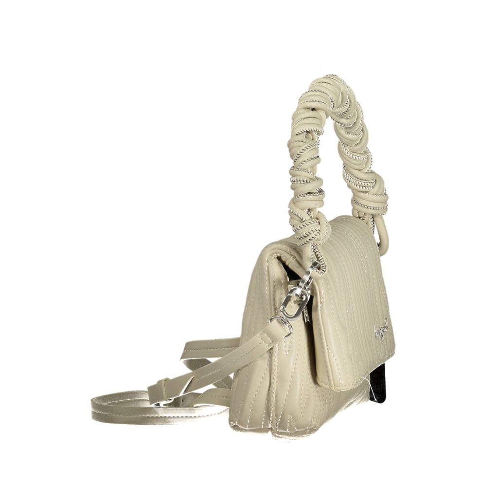 Desigual Ecru Polyurethane Women's Handbag | Regal Royce