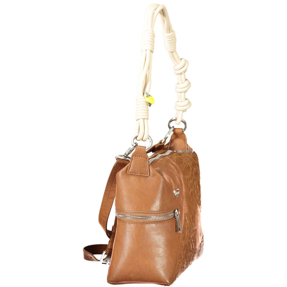 Desigual Marrone Polyurethane Women's Shoulder Bag | Regal Royce