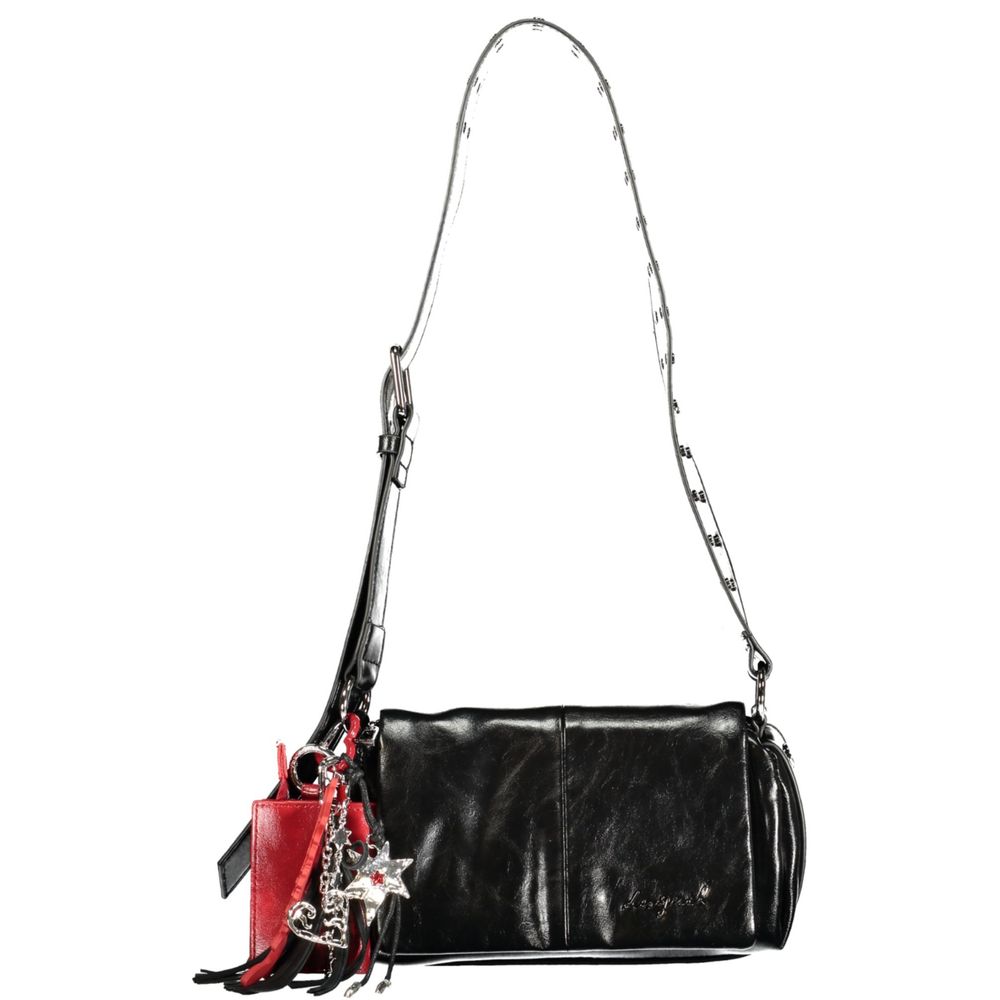 Desigual Black Polyurethane Women Handbag | Regal Royce