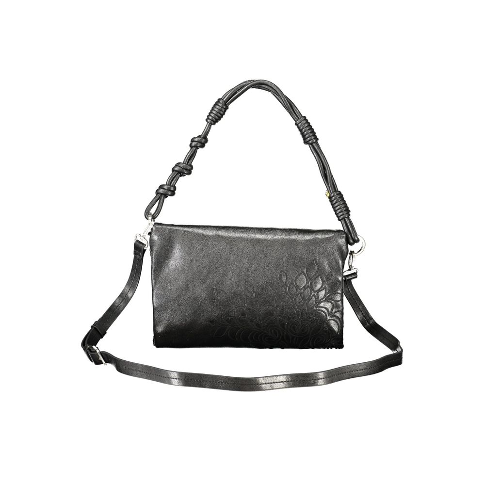Desigual Black Polyurethane Women Handbag | Regal Royce