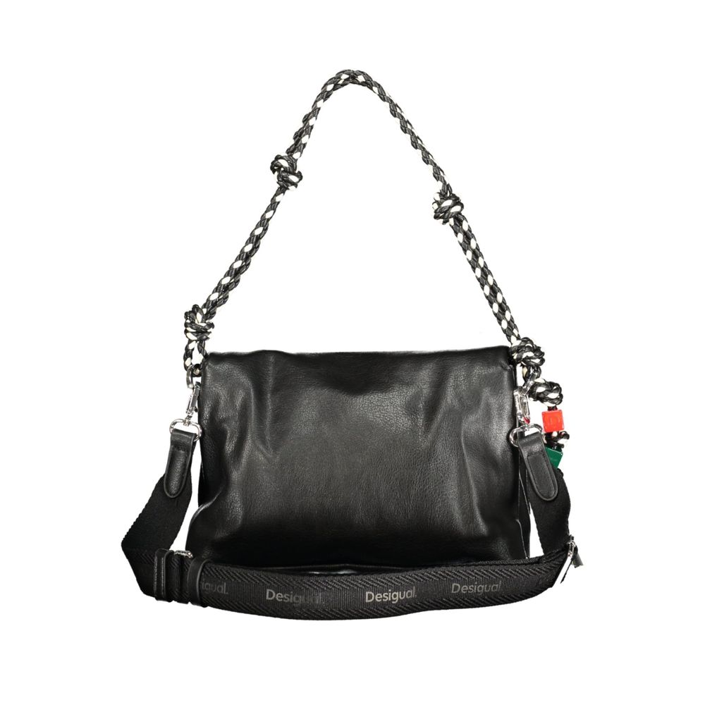 Desigual Black Polyurethane Women Handbag | Regal Royce