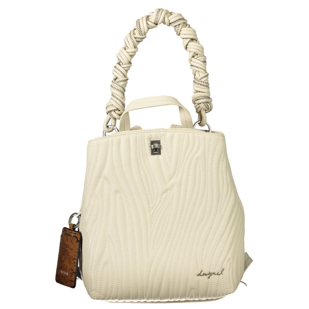 Desigual White Polyethylene Backpack | Regal Royce
