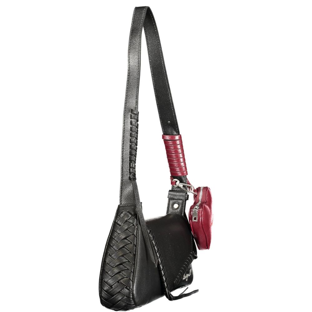 Desigual Black Polyurethane Women Handbag | Regal Royce