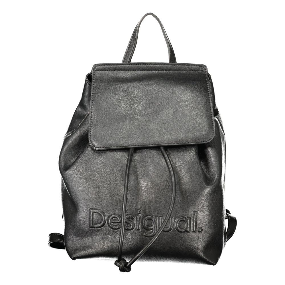 Desigual Black Polyurethane Women's Backpack | Regal Royce