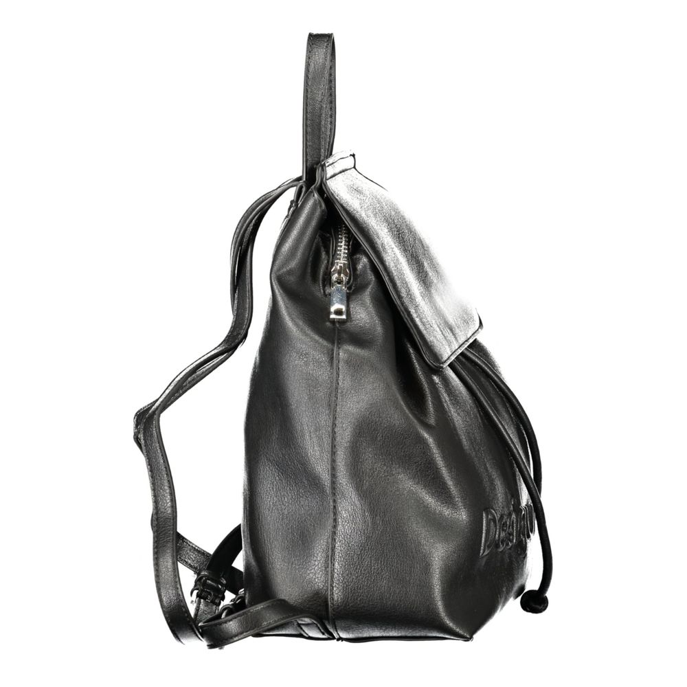 Desigual Black Polyurethane Women's Backpack | Regal Royce