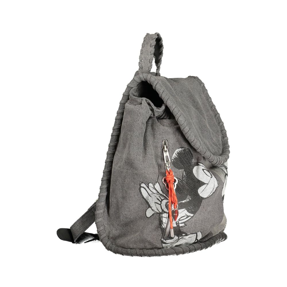 Desigual Gray Cotton Backpack | Regal Royce