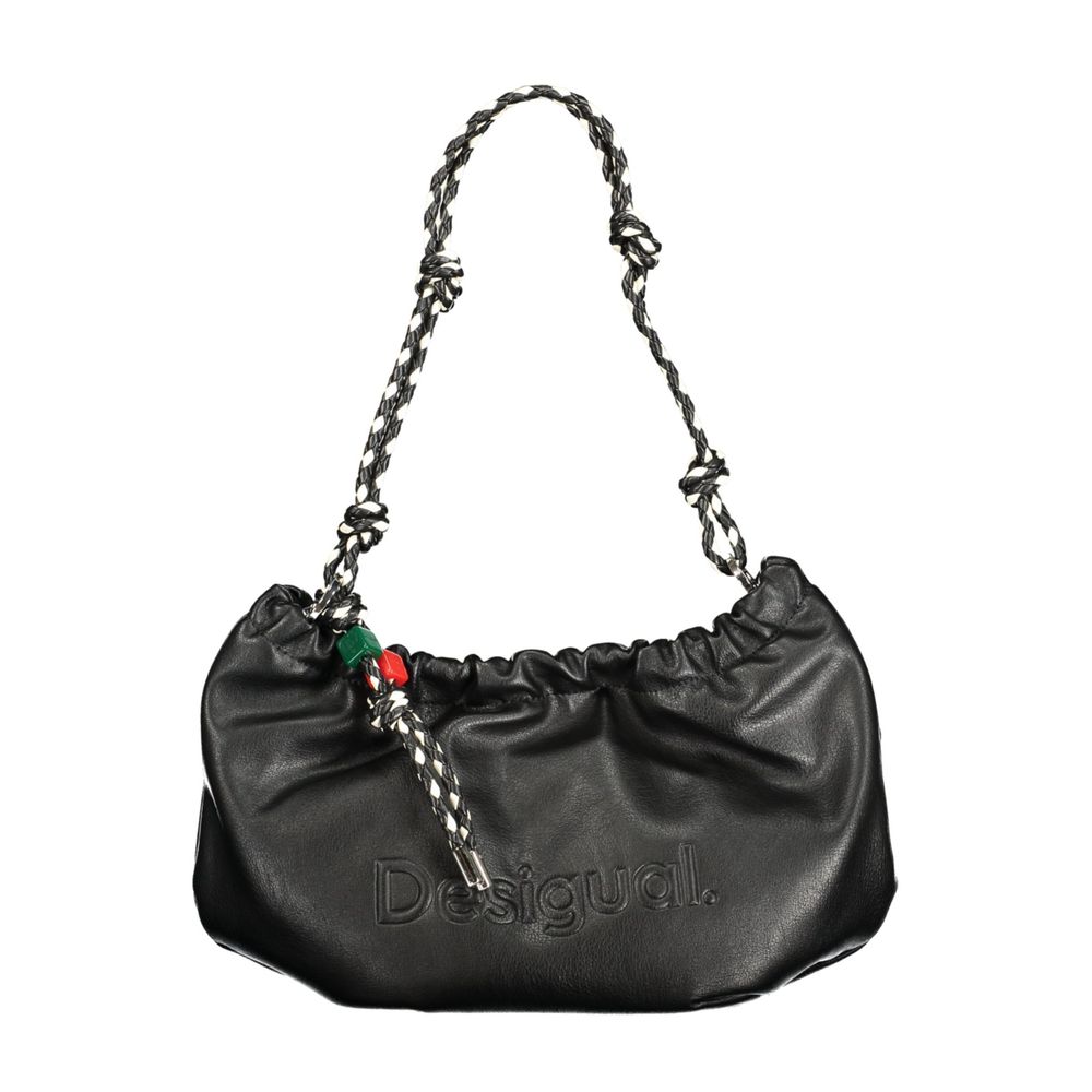 Desigual Black Polyurethane Women Handbag | Regal Royce
