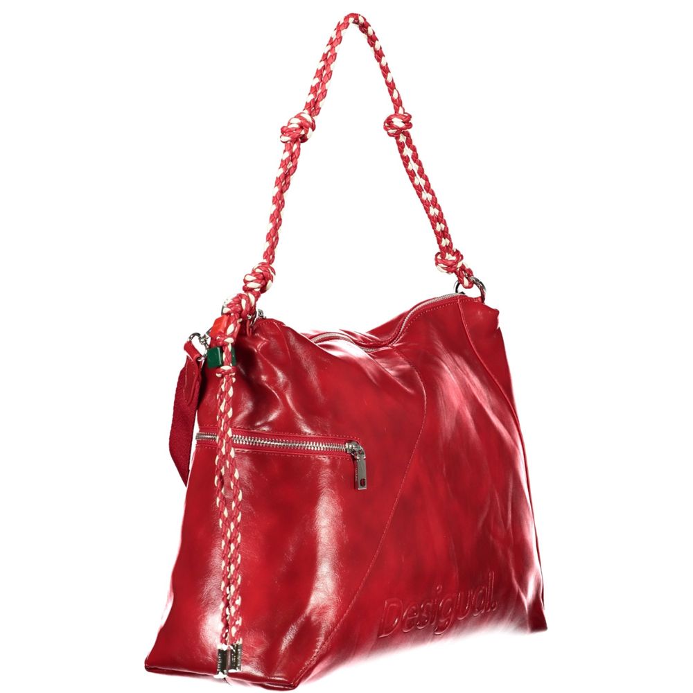 Desigual Red Polyurethane Women Handbag | Regal Royce