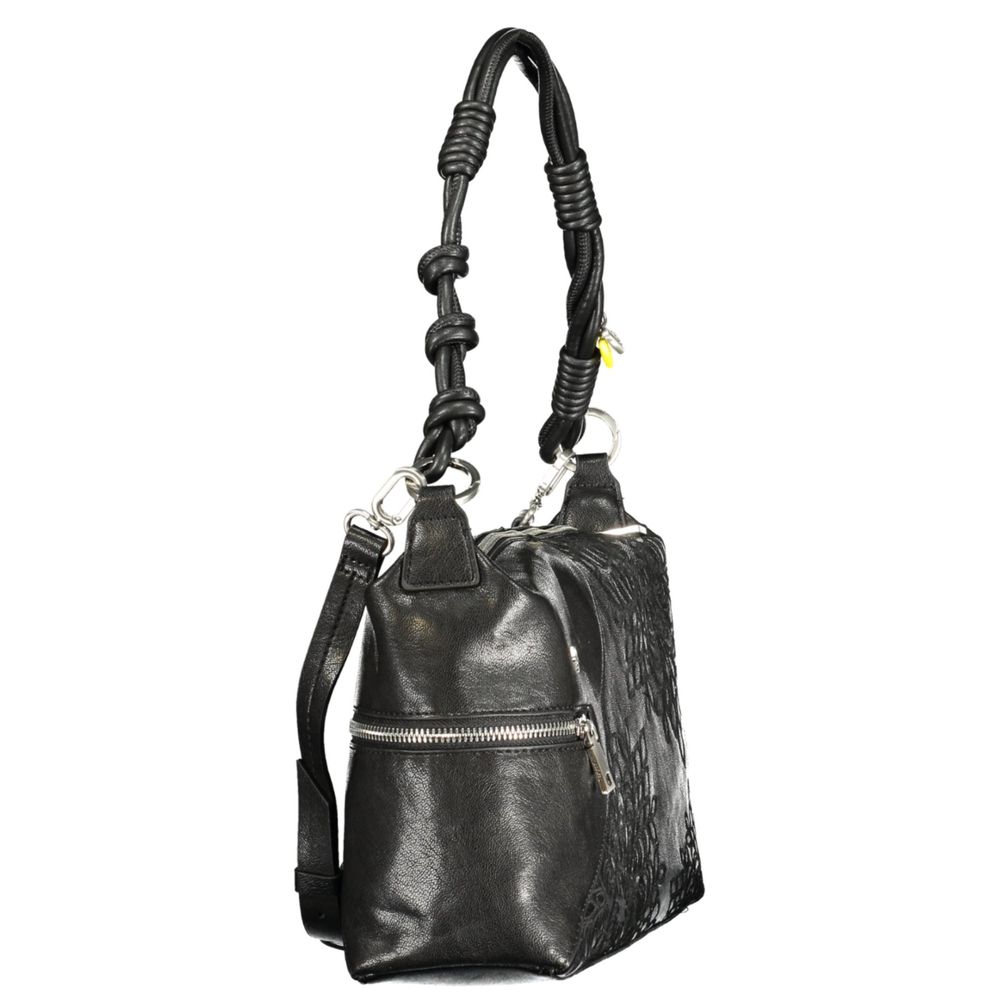 Desigual Black Polyurethane Women's Handbag | Regal Royce