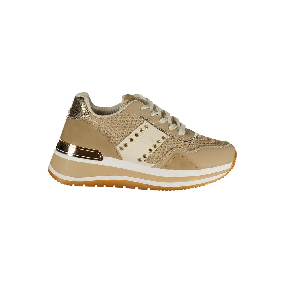 Laura Biagiotti Beige Polyester Athletic Sneakers | Regal Royce