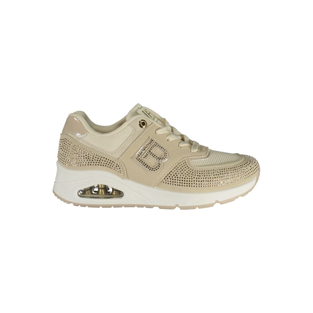 Laura Biagiotti Beige Polyurethane Women Sneaker | Regal Royce