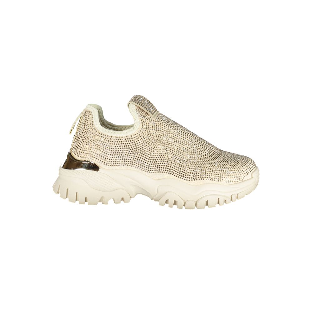 Laura Biagiotti Beige Polyurethane Women Sneaker | Regal Royce